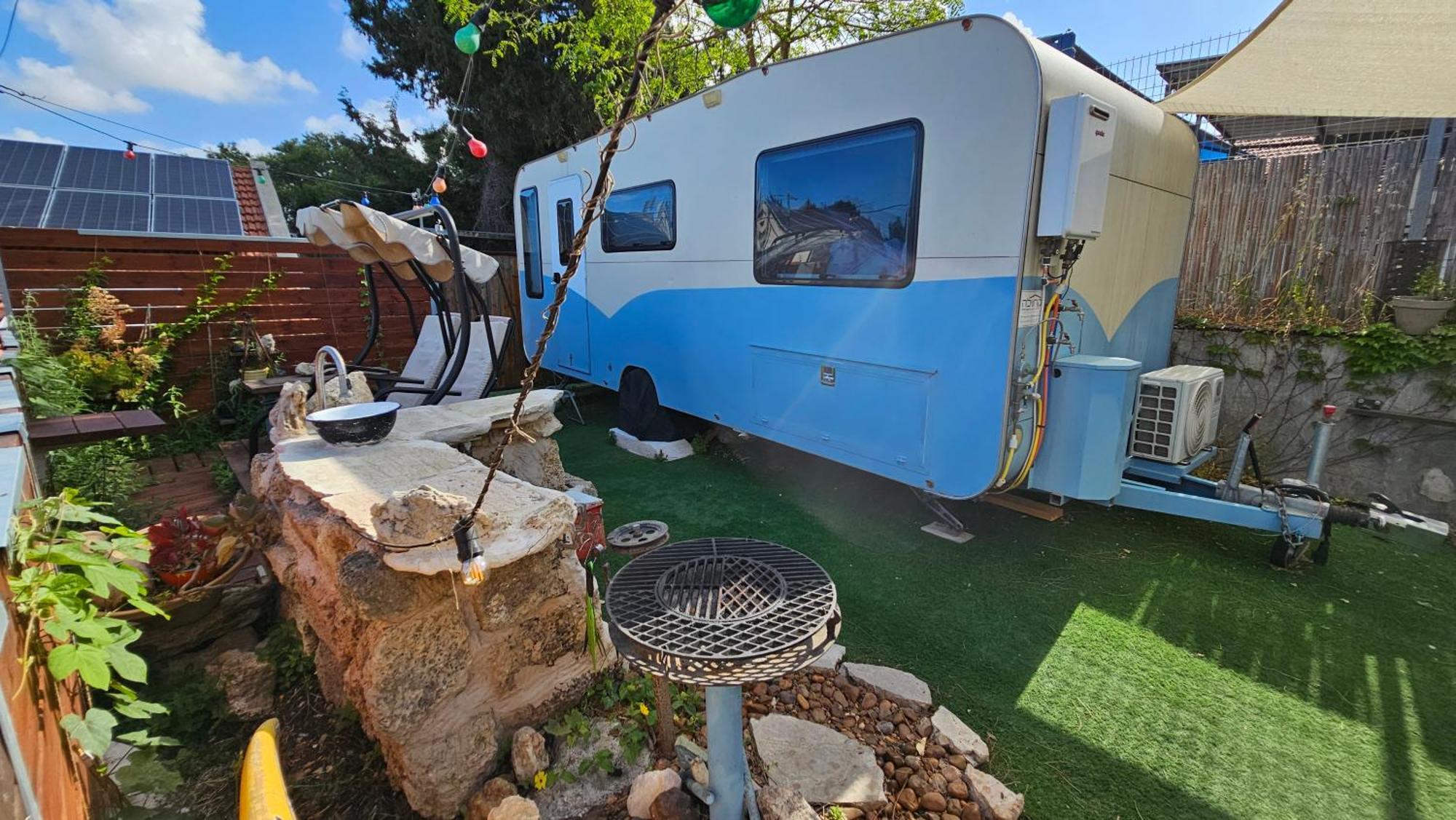 Cozy Seaview Glamping Caravan HaBonim Exteriér fotografie