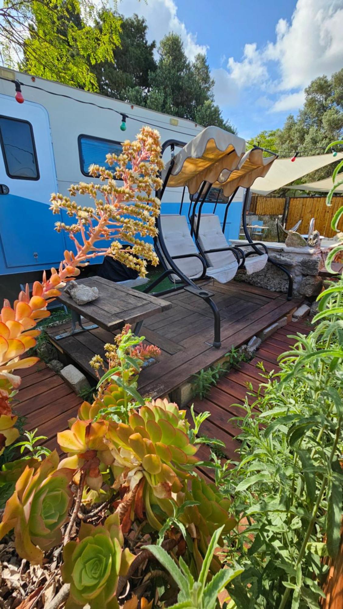 Cozy Seaview Glamping Caravan HaBonim Exteriér fotografie
